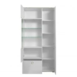 Trendteam Vitrinenschrank Infinity - Hochglanz Weiß / Matt Weiß -Wohnzimmermöbel boutique en ligne 1000363620 220802 031 DETAILS P000000001000363620