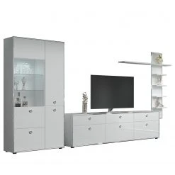 Trendteam Wohnwand Infinity II (3-teilig) - Hochglanz Weiß / Matt Weiß -Wohnzimmermöbel boutique en ligne 1000363624 220802 031 DETAILS P000000001000363624