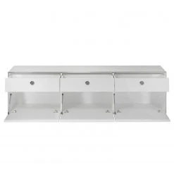 Trendteam Wohnwand Infinity II (3-teilig) - Hochglanz Weiß / Matt Weiß -Wohnzimmermöbel boutique en ligne 1000363624 220802 034 DETAILS P000000001000363624