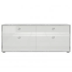 Trendteam Wohnwand Infinity I (3-teilig) - Hochglanz Weiß / Matt Weiß -Wohnzimmermöbel boutique en ligne 1000363626 220802 033 DETAILS P000000001000363626