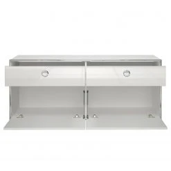 Trendteam Wohnwand Infinity I (3-teilig) - Hochglanz Weiß / Matt Weiß -Wohnzimmermöbel boutique en ligne 1000363626 220802 034 DETAILS P000000001000363626