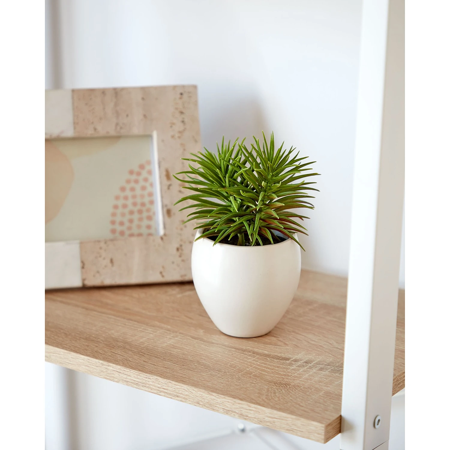 Norrwood Regal Kalahari - Stahl - Eiche Dekor / Weiß 9 Norrwood Regal Kalahari - Stahl - Eiche Dekor / Weiß – Bild 9