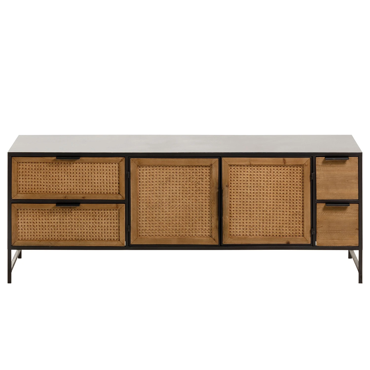 Red Living TV-Lowboard Kisumu - Wiener Geflecht / Eisen - Braun / Schwarz 4 Red Living TV-Lowboard Kisumu - Wiener Geflecht / Eisen - Braun / Schwarz – Bild 4