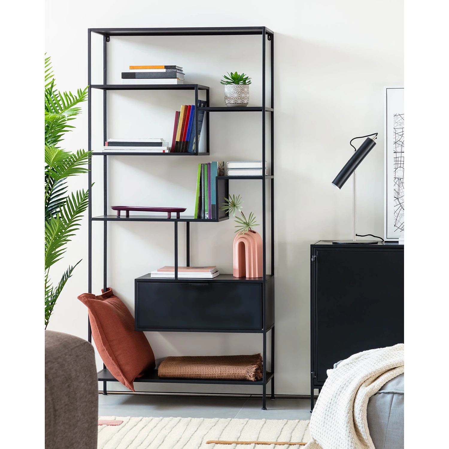 Loftscape Regal Blackrod - Metall - Schwarz 3 Loftscape Regal Blackrod - Metall - Schwarz – Bild 3