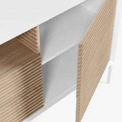 Norrwood TV-Lowboard Maredale II - Esche teilmassiv - Weiß / Esche -Wohnzimmermöbel boutique en ligne 1000363980 220714 035 DETAILS P000000001000363980