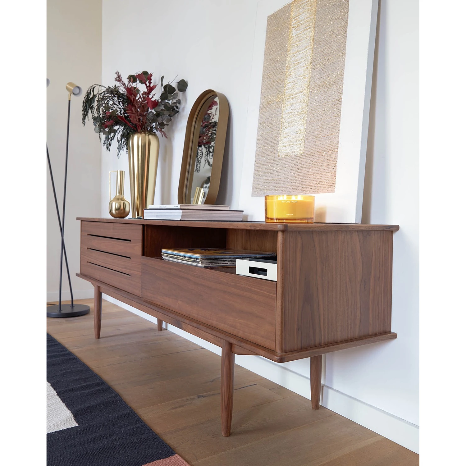 Naturoo TV-Lowboard Chipata - Walnuss teilmassiv 5 Naturoo TV-Lowboard Chipata - Walnuss teilmassiv – Bild 5