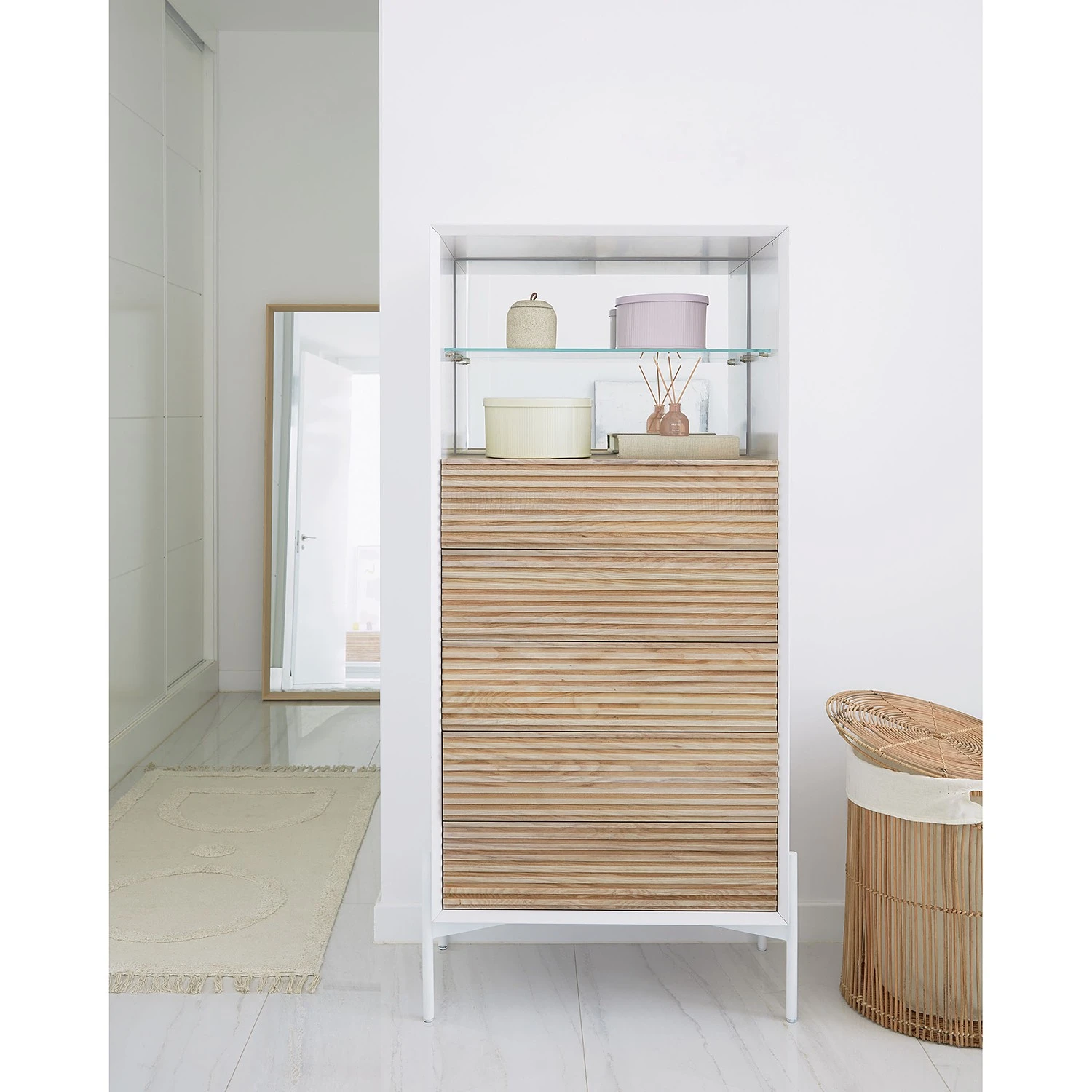 Norrwood Higboard Maredale - Esche teilmassiv - Weiß / Esche 2 Norrwood Higboard Maredale - Esche teilmassiv - Weiß / Esche – Bild 2