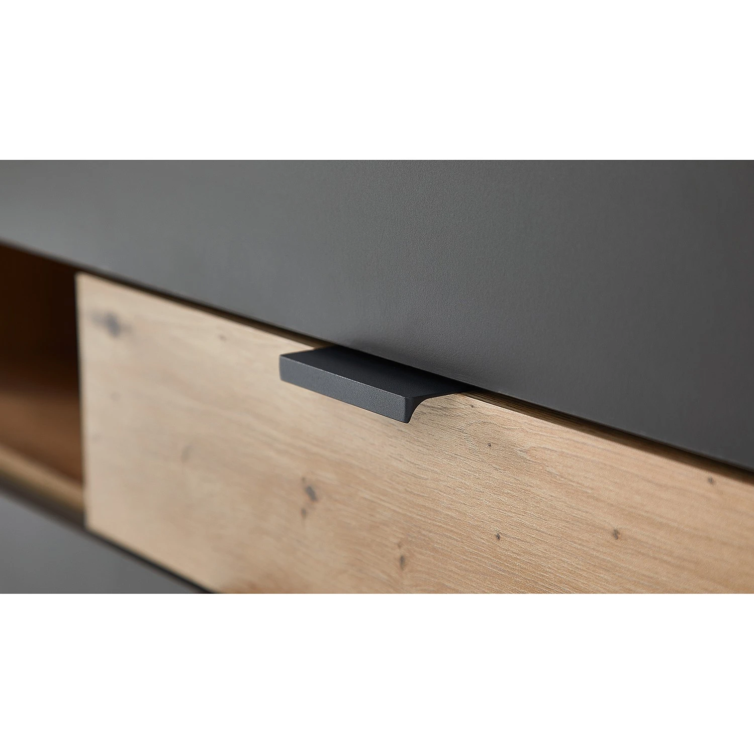 Fashion For Home Highboard Leox - Inkl. Beleuchtung - Graphit / Eiche Artisan Dekor 4 Fashion For Home Highboard Leox - Inkl. Beleuchtung - Graphit / Eiche Artisan Dekor – Bild 4