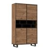 Red Living Highboard Trylith - Eiche Rustikal Dekor / Schwarz