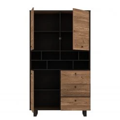 Red Living Highboard Trylith - Eiche Rustikal Dekor / Schwarz -Wohnzimmermöbel boutique en ligne 1000364610 220719 030 DETAILS P000000001000364610