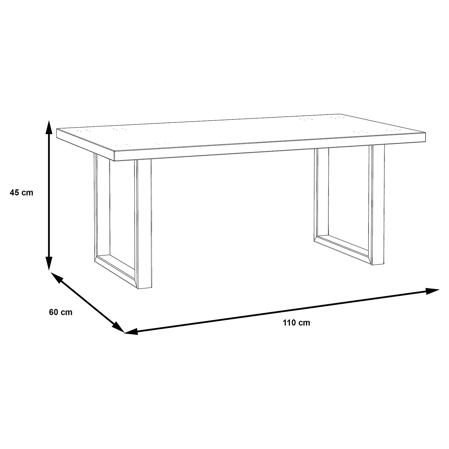 Red Living Couchtisch Trylith - Eiche Rustikal Dekor / Schwarz 5 Red Living Couchtisch Trylith - Eiche Rustikal Dekor / Schwarz – Bild 5