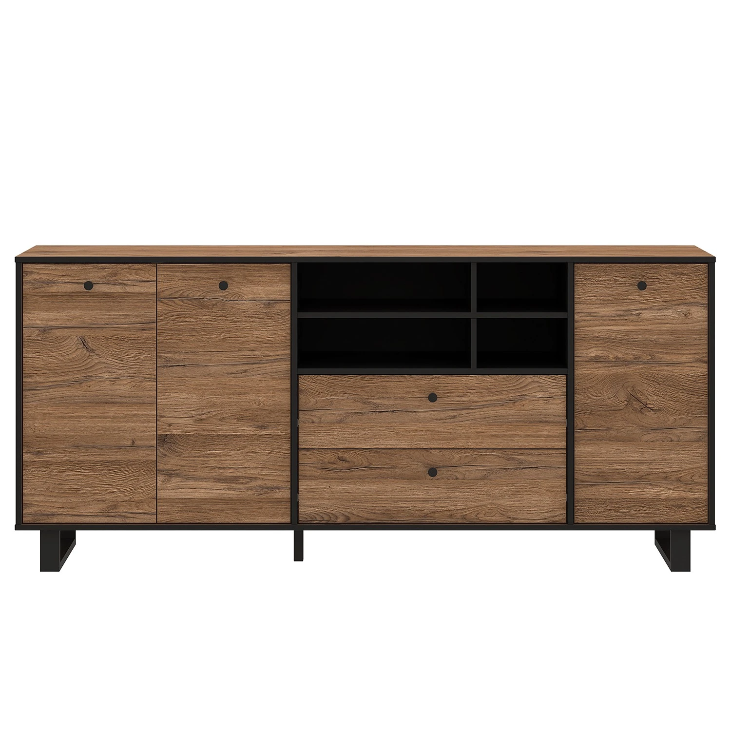 Red Living Sideboard Trylith I - Eiche Rustikal Dekor / Schwarz 5 Red Living Sideboard Trylith I - Eiche Rustikal Dekor / Schwarz – Bild 5