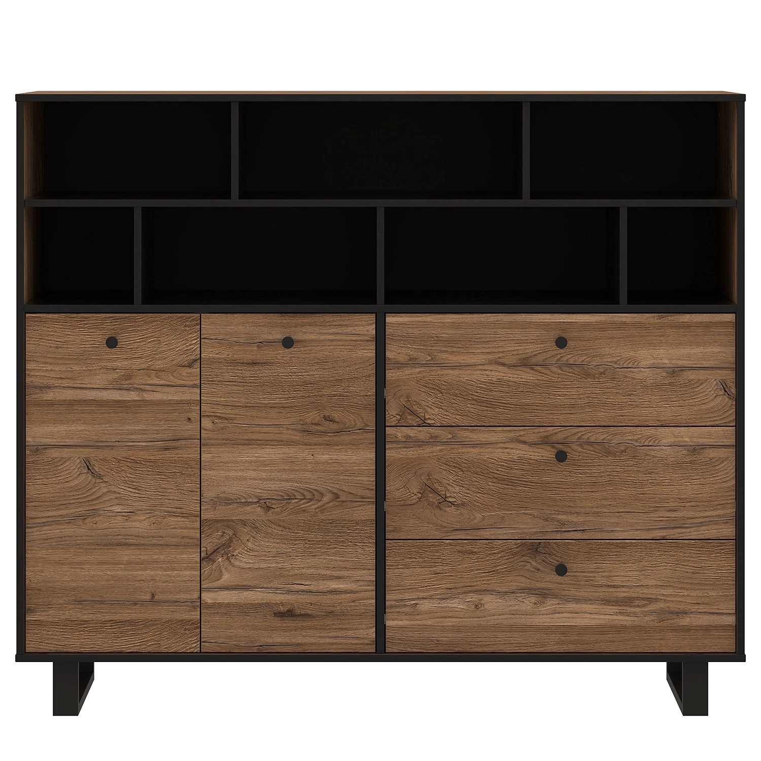 Red Living Sideboard Trylith II - Eiche Rustikal Dekor / Schwarz 5 Red Living Sideboard Trylith II - Eiche Rustikal Dekor / Schwarz – Bild 5