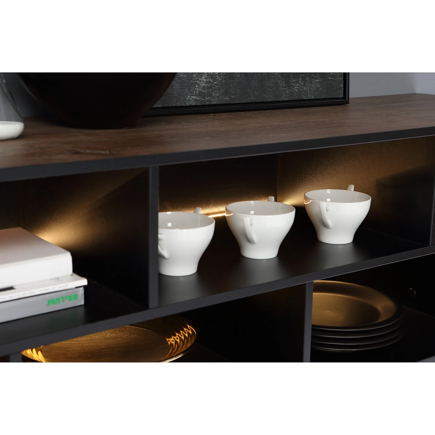 Red Living Sideboard Trylith II - Eiche Rustikal Dekor / Schwarz 10 Red Living Sideboard Trylith II - Eiche Rustikal Dekor / Schwarz – Bild 10