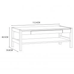 Loftscape Couchtisch Thurles - Eiche Sonoma Dekor / Weiß -Wohnzimmermöbel boutique en ligne 1000364867 220722 500 SKETCH DETAILS P000000001000364867 sketch