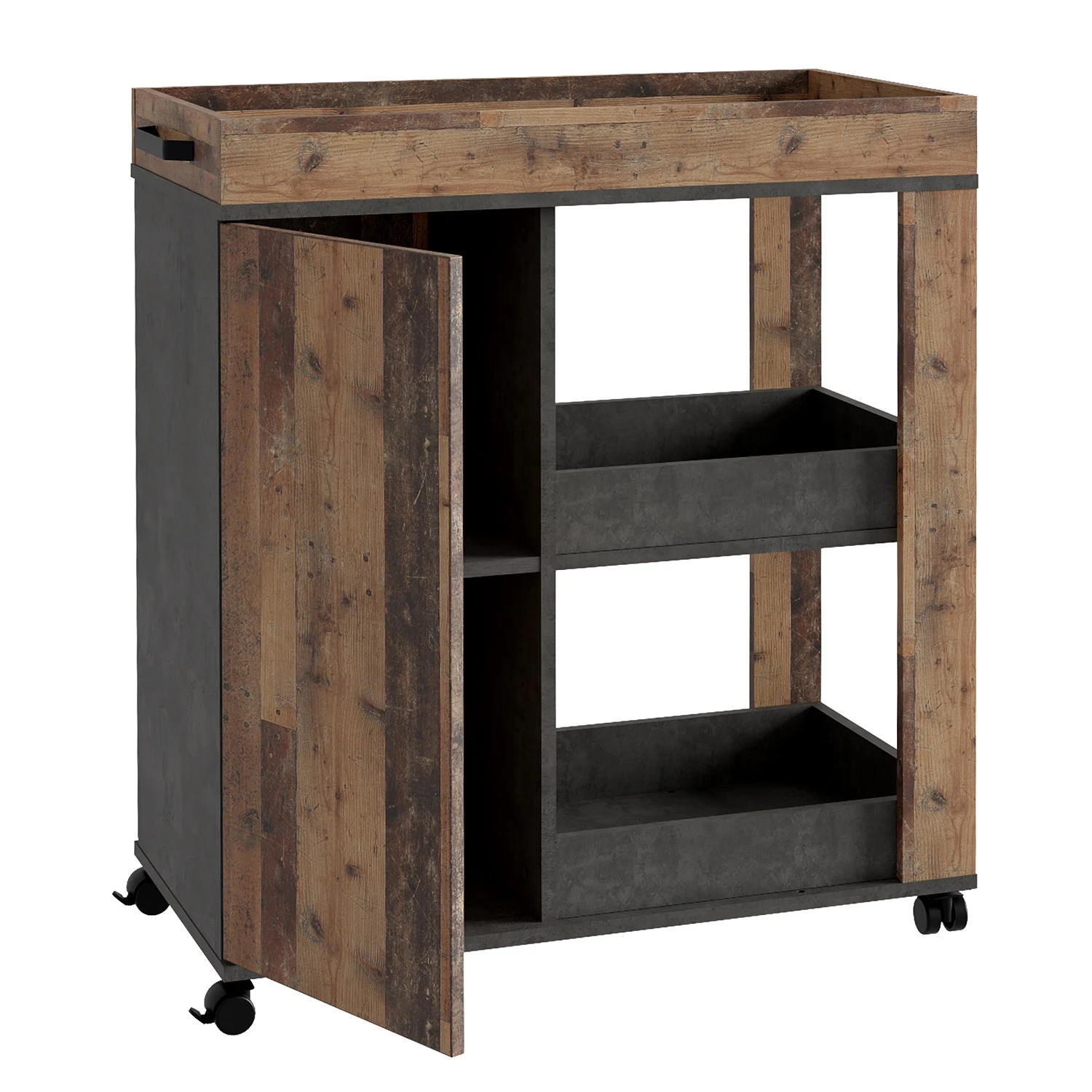 Loftscape Servierwagen Stoneyford I - Altholz Dekor 4 Loftscape Servierwagen Stoneyford I - Altholz Dekor – Bild 4