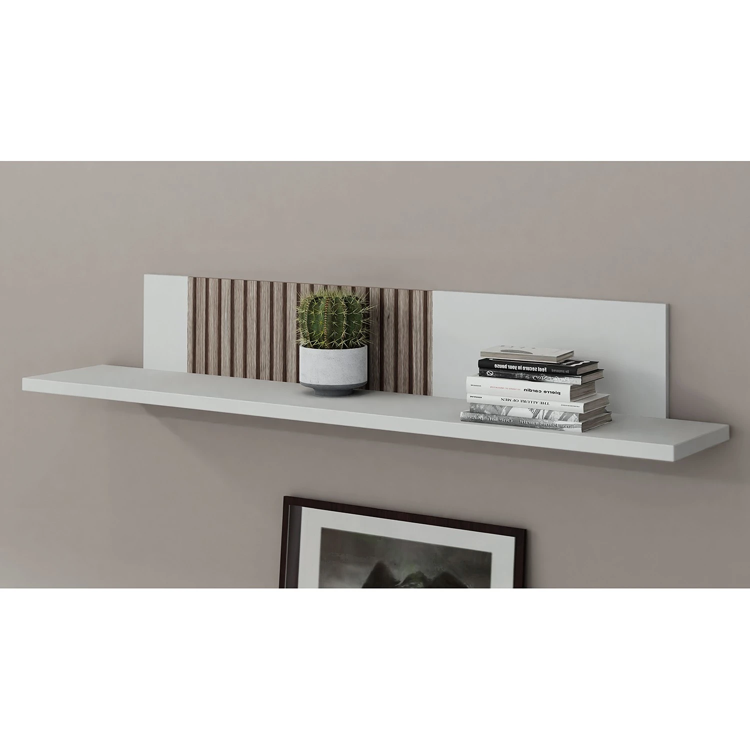 Loftscape Wandboard Millquarter - Weiß / Eiche Hell Dekor 2 Loftscape Wandboard Millquarter - Weiß / Eiche Hell Dekor – Bild 2