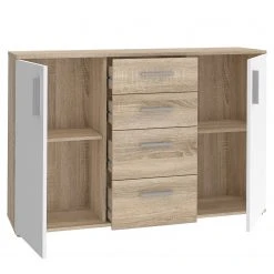 Loftscape Kommode Kiltealy II - Weiß / Eiche Sonoma Dekor -Wohnzimmermöbel boutique en ligne 1000364871 220722 031 DETAILS P000000001000364871