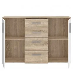 Loftscape Kommode Kiltealy II - Weiß / Eiche Sonoma Dekor -Wohnzimmermöbel boutique en ligne 1000364871 220722 032 DETAILS P000000001000364871