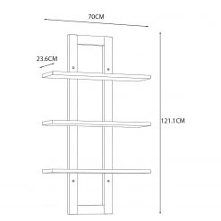 Loftscape Wandregal Thurles - Eiche Sonoma Dekor / Weiß -Wohnzimmermöbel boutique en ligne 1000364875 220722 500 SKETCH DETAILS P000000001000364875 sketch