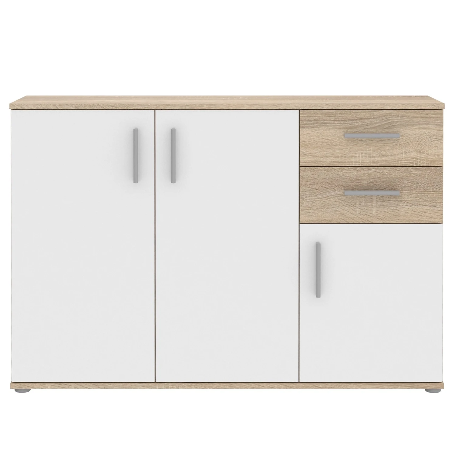 Loftscape Kommode Kiltealy III - Weiß / Eiche Sonoma Dekor 3 Loftscape Kommode Kiltealy III - Weiß / Eiche Sonoma Dekor – Bild 3