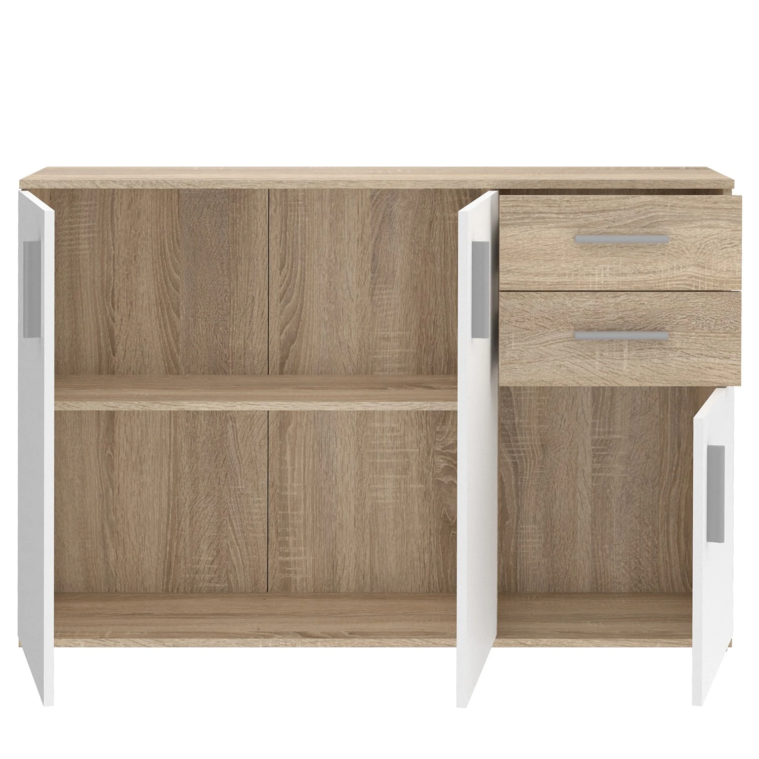 Loftscape Kommode Kiltealy III - Weiß / Eiche Sonoma Dekor 5 Loftscape Kommode Kiltealy III - Weiß / Eiche Sonoma Dekor – Bild 5