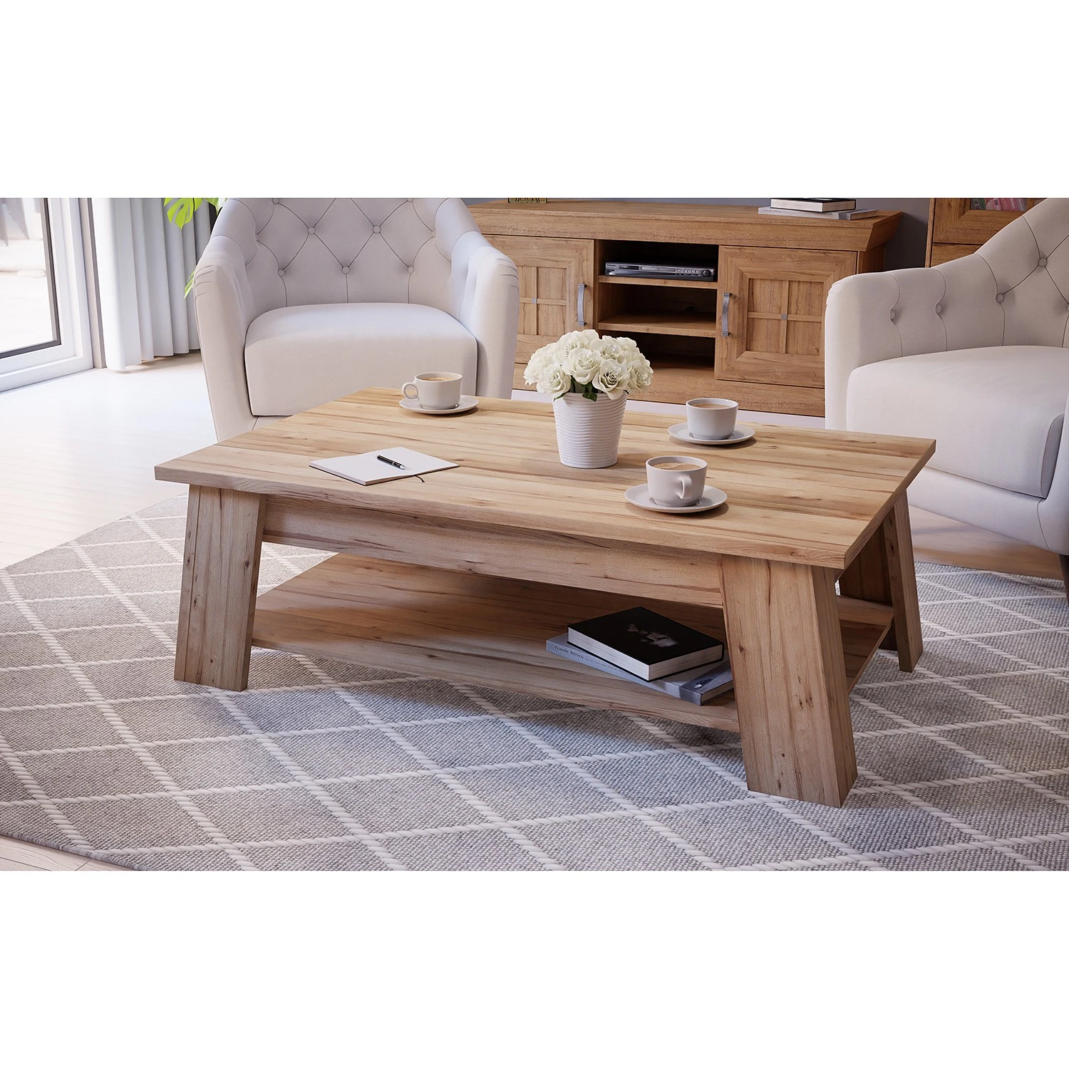 Loftscape Couchtisch Camolin - Eiche Dekor 2 Loftscape Couchtisch Camolin - Eiche Dekor – Bild 2