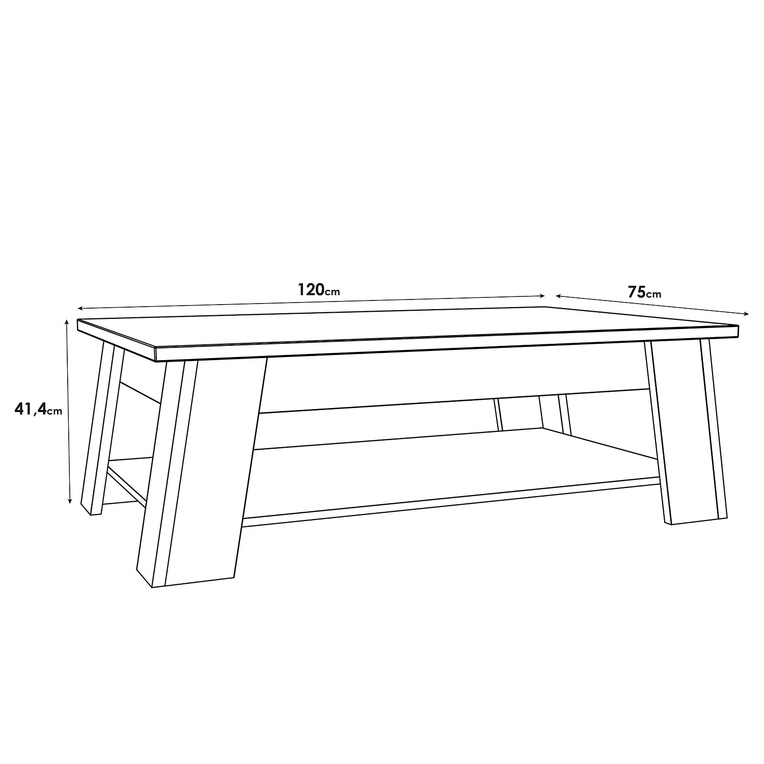 Loftscape Couchtisch Camolin - Eiche Dekor 3 Loftscape Couchtisch Camolin - Eiche Dekor – Bild 3