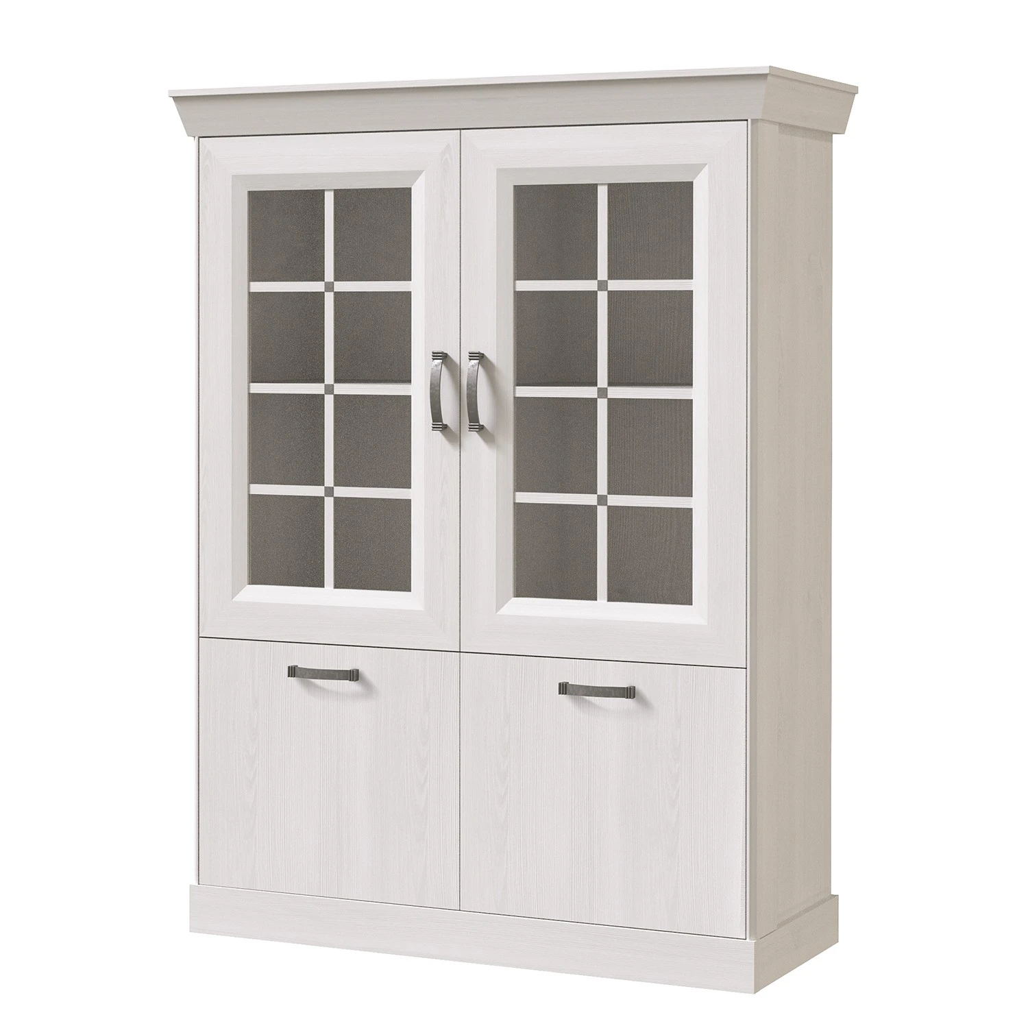 Ridgevalley Vitrinenschrank Boolamore I - Kiefer Weiß Dekor 1 Ridgevalley Vitrinenschrank Boolamore I - Kiefer Weiß Dekor