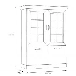 Ridgevalley Vitrinenschrank Boolamore I - Kiefer Weiß Dekor 12 Ridgevalley Vitrinenschrank Boolamore I - Kiefer Weiß Dekor -Wohnzimmermöbel boutique en ligne 1000364886 220722 500 SKETCH DETAILS P000000001000364886 sketch