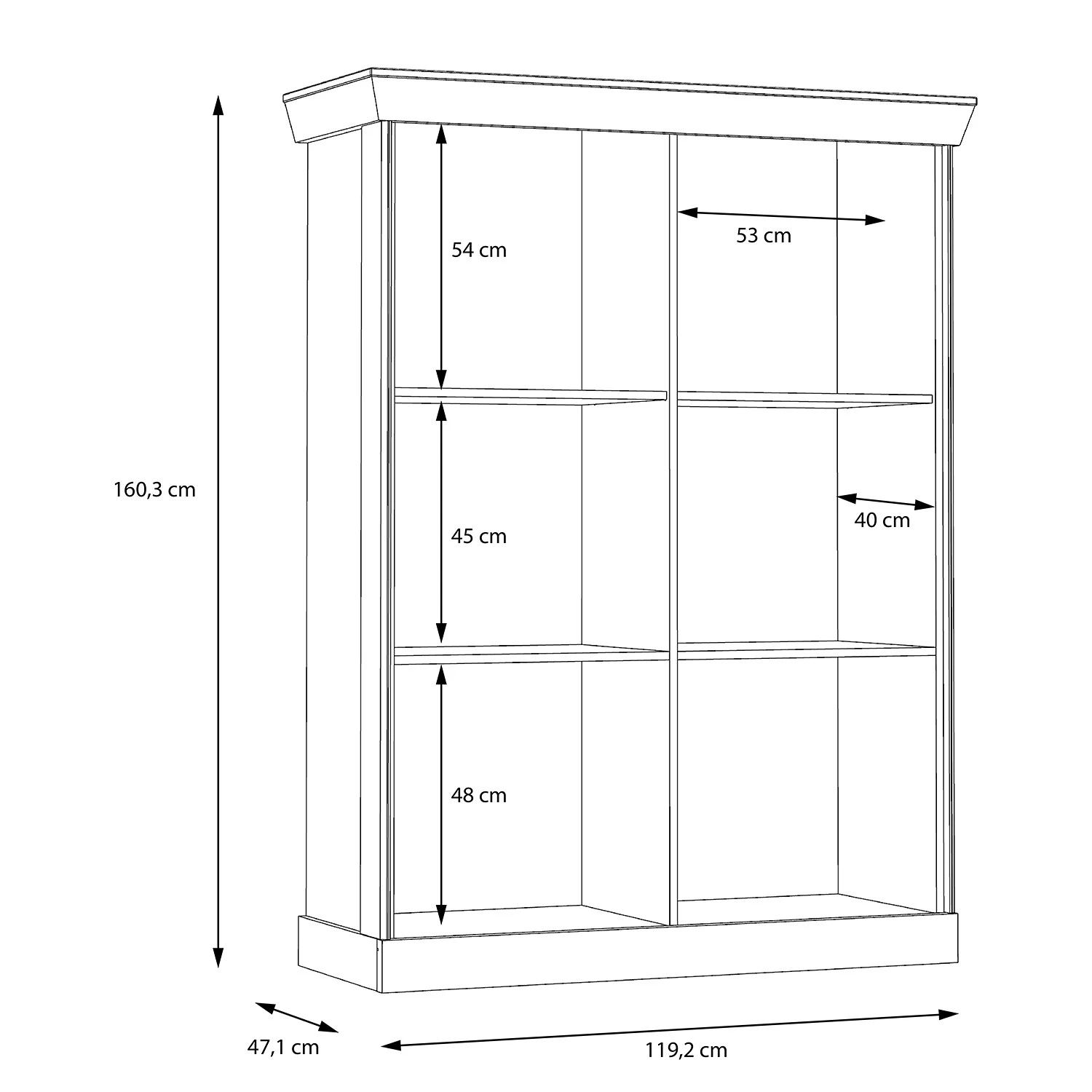 Ridgevalley Vitrinenschrank Boolamore I - Kiefer Weiß Dekor 7 Ridgevalley Vitrinenschrank Boolamore I - Kiefer Weiß Dekor – Bild 7