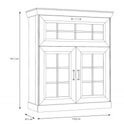 Ridgevalley Highboard Boolamore - Eiche Dekor -Wohnzimmermöbel boutique en ligne 1000364889 220722 500 SKETCH DETAILS P000000001000364889 sketch