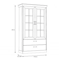 Ridgevalley Vitrinenschrank Boolamore II - Eiche Dekor -Wohnzimmermöbel boutique en ligne 1000364890 220722 500 SKETCH DETAILS P000000001000364890 sketch