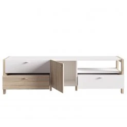 Loftscape TV-Lowboard Thurles - Eiche Sonoma Dekor / Weiß -Wohnzimmermöbel boutique en ligne 1000364899 220722 032 DETAILS P000000001000364899