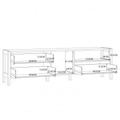 Loftscape TV-Lowboard Thurles - Eiche Sonoma Dekor / Weiß -Wohnzimmermöbel boutique en ligne 1000364899 220722 501 SKETCH DETAILS P000000001000364899 sketch