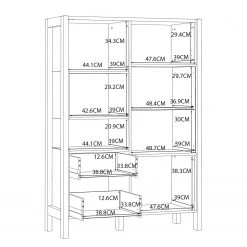 Loftscape Highboard Thurles - Eiche Sonoma Dekor / Weiß -Wohnzimmermöbel boutique en ligne 1000364905 220722 501 SKETCH DETAILS P000000001000364905 sketch