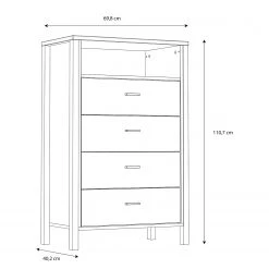 Red Living Kommode Kasala III - Eiche Riviera Dekor / Schwarz -Wohnzimmermöbel boutique en ligne 1000364907 220722 500 SKETCH DETAILS P000000001000364907 sketch