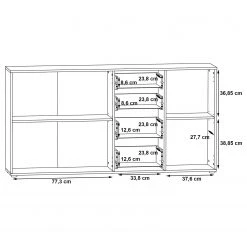 Loftscape Sideboard Kiltealy - Weiß / Eiche Sonoma Dekor -Wohnzimmermöbel boutique en ligne 1000364909 220722 501 SKETCH DETAILS P000000001000364909 sketch