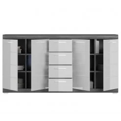 Loftscape Kommode Sarai IV - Hochglanz Weiß / Eiche Grau Dekor 8 Loftscape Kommode Sarai IV - Hochglanz Weiß / Eiche Grau Dekor -Wohnzimmermöbel boutique en ligne 1000365256 220728 035 DETAILS P000000001000365256