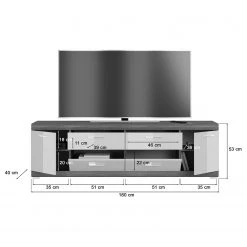 Loftscape TV-Lowboard Sarai I - Hochglanz Weiß / Eiche Grau Dekor -Wohnzimmermöbel boutique en ligne 1000365259 220728 500 SKETCH DETAILS P000000001000365259 sketch