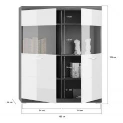 Loftscape Wohnwand Sarai I (4-teilig) - Hochglanz Weiß / Eiche Grau Dekor 23 Loftscape Wohnwand Sarai I (4-teilig) - Hochglanz Weiß / Eiche Grau Dekor -Wohnzimmermöbel boutique en ligne 1000365274 220728 503 SKETCH DETAILS P000000001000365274 sketch