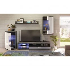 Loftscape Wohnwand Sarai IV (4-teilig) - Inkl. Beleuchtung - Hochglanz Weiß / Eiche Grau Dekor 13 Loftscape Wohnwand Sarai IV (4-teilig) - Inkl. Beleuchtung - Hochglanz Weiß / Eiche Grau Dekor -Wohnzimmermöbel boutique en ligne 1000365276 220728 021 MOOD DETAILS P000000001000365276 mood