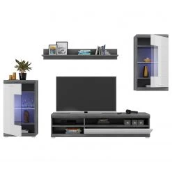 Loftscape Wohnwand Sarai IV (4-teilig) - Inkl. Beleuchtung - Hochglanz Weiß / Eiche Grau Dekor 15 Loftscape Wohnwand Sarai IV (4-teilig) - Inkl. Beleuchtung - Hochglanz Weiß / Eiche Grau Dekor -Wohnzimmermöbel boutique en ligne 1000365276 220728 035 DETAILS P000000001000365276