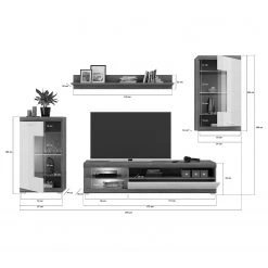 Loftscape Wohnwand Sarai IV (4-teilig) - Inkl. Beleuchtung - Hochglanz Weiß / Eiche Grau Dekor 21 Loftscape Wohnwand Sarai IV (4-teilig) - Inkl. Beleuchtung - Hochglanz Weiß / Eiche Grau Dekor -Wohnzimmermöbel boutique en ligne 1000365276 220728 500 SKETCH DETAILS P000000001000365276 sketch