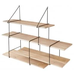 Butlers Wandregal LIMBO - Eiche massiv / Aluminium - Schwarz / Natur