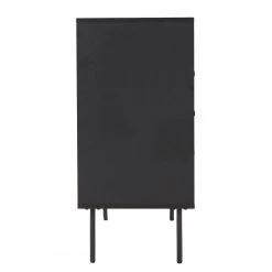 Butlers Kommode MODERNIST - Eichenfurnier / Aluminium - Schwarz / Natur -Wohnzimmermöbel boutique en ligne 1000365695 220728 050 DETAILS P000000001000365695