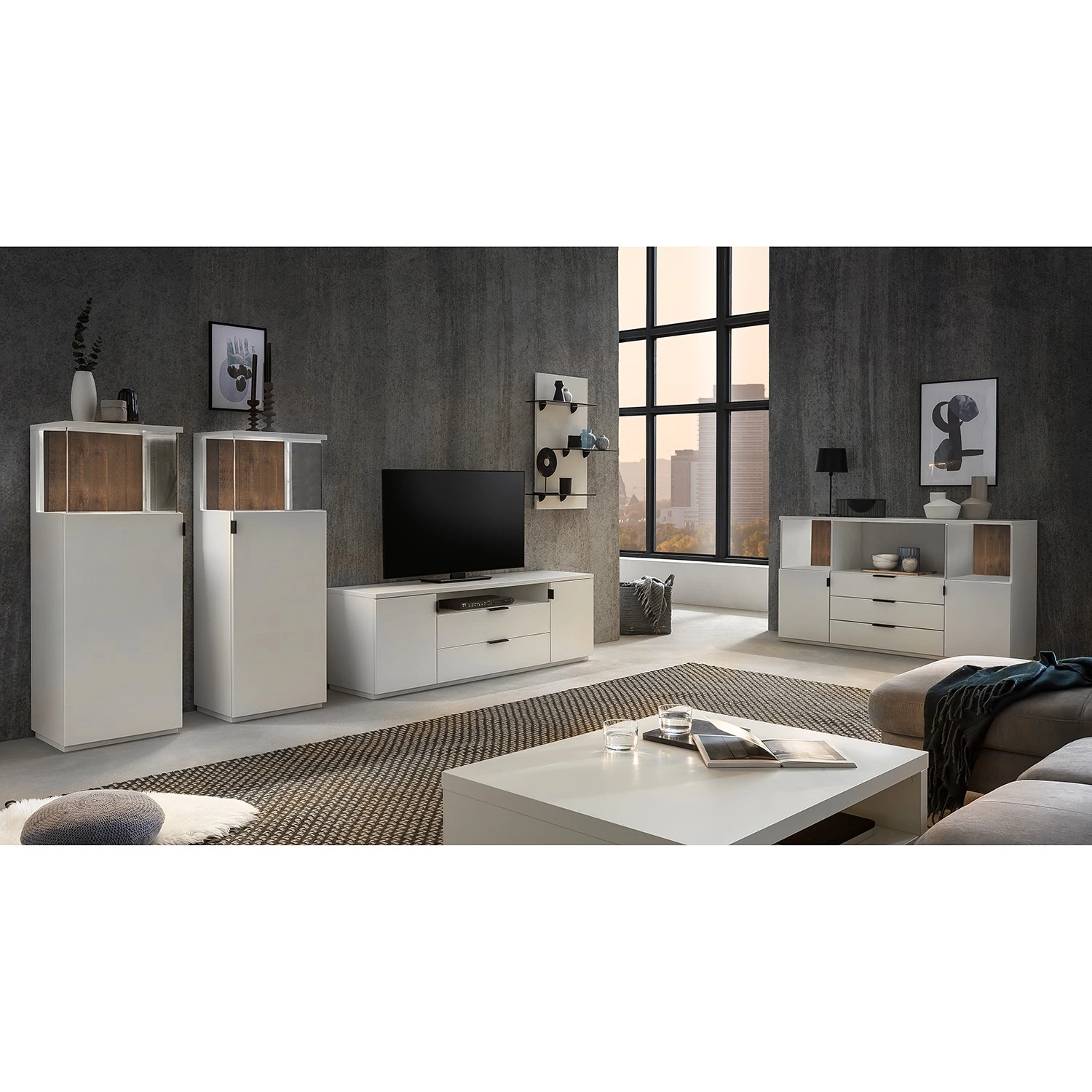 Loftscape Highboard Belo - Weiß - Türanschlag links 2 Loftscape Highboard Belo - Weiß - Türanschlag links – Bild 2