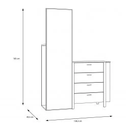 Loftscape Kommode Samtoge II - Amberg Eiche Dekor / Uni Wolfram Grau -Wohnzimmermöbel boutique en ligne 1000365833 220909 500 SKETCH DETAILS P000000001000365833 sketch