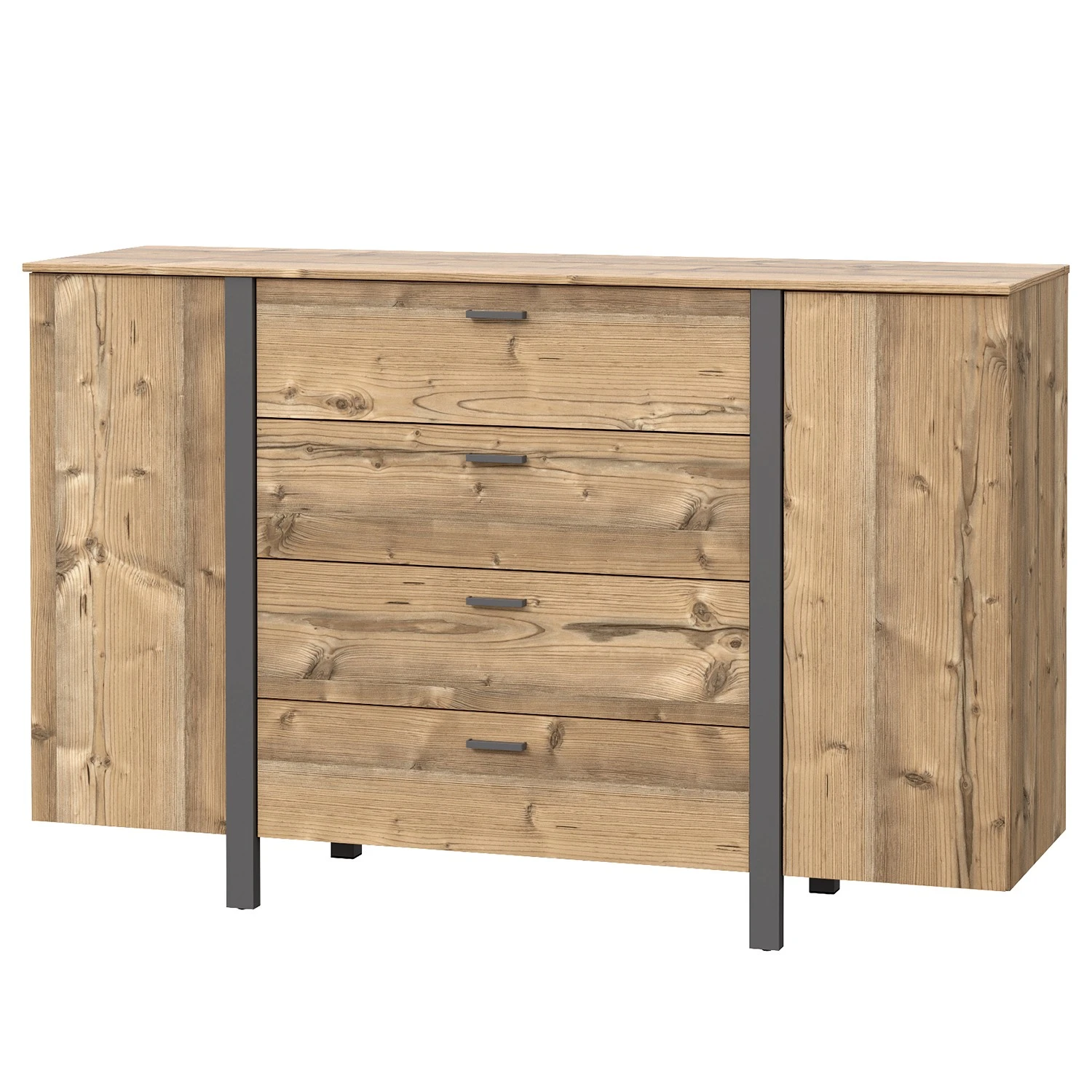 Loftscape Kommode Samtoge I - Bramberg Fichte Dekor / Uni Wolfram Dekor 1 Loftscape Kommode Samtoge I - Bramberg Fichte Dekor / Uni Wolfram Dekor