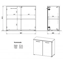 Germania Kommode Campo I - Glas - Weiß -Wohnzimmermöbel boutique en ligne 1000366027 220809 500 SKETCH DETAILS P000000001000366027 sketch